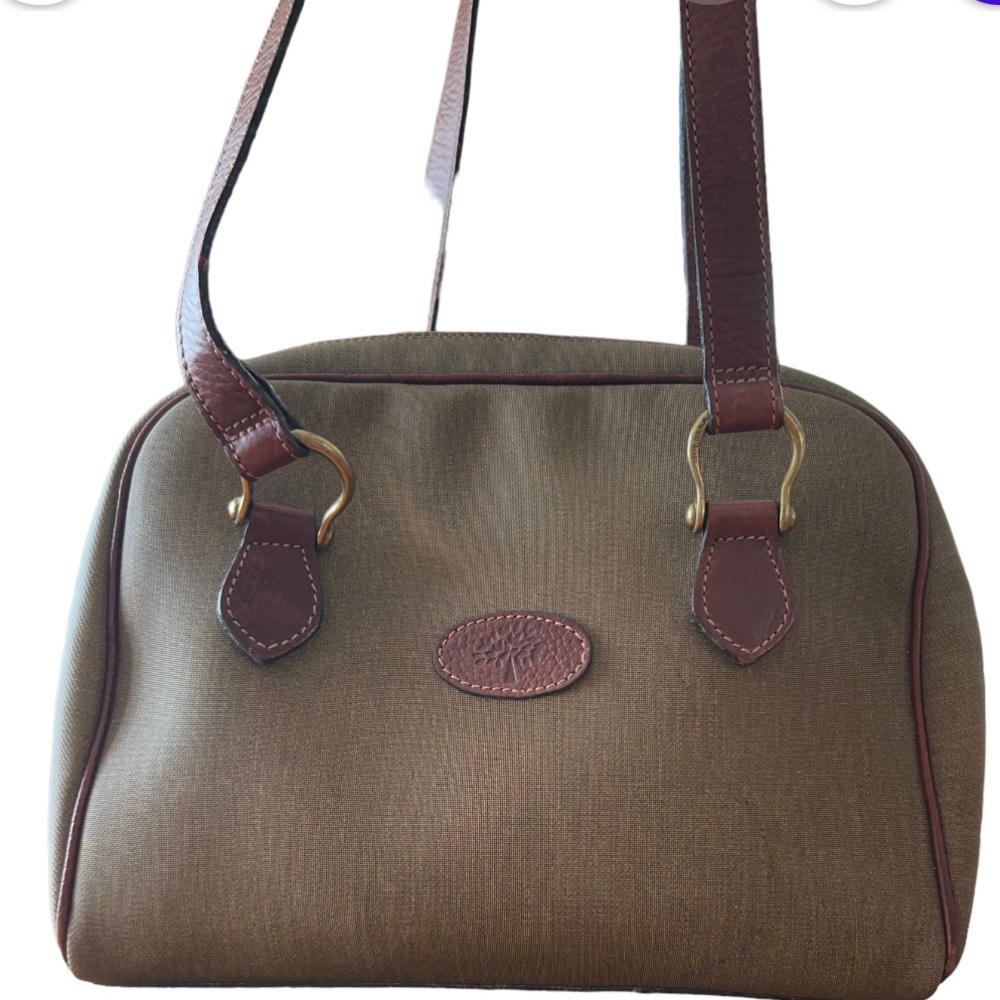Mulberry London Khaki Leather Shoulder Bag Purse